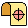 Printing target icon vector flat Royalty Free Stock Photo