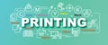 Printing vector trendy banner