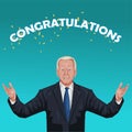 PrintJoe Biden Vector illustraton. presidential candidate for 2020 American Elections congratulation poster