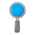 PrintMagnifying glass clipart icon. Evidence or search symbol. Vector design isolated on white background. Investigation tool Royalty Free Stock Photo