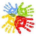 Prints of hands Royalty Free Stock Photo