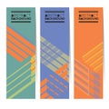PrintSet Of Three Colorful Abstract Vertical Banners.