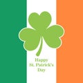 PrintSt. Patrick Day poster and background with clover design .