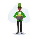 PrintSt Patricks Day Celebration. Man Dressed Up Green with Pot of Gold