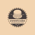 Printsweet cake vintage logo design sweet cake vintage logo design