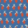 PrintVector retro colored lemon fruit illustration motif seamless repeat pattern