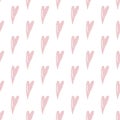 PrintVector seamless pattern with hearts. Seamless white and pink models Doodle. Abstract hand made background. Trendy hipster pri