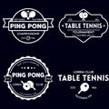 Printvector set of ping pong logos, emblems and design elements. table tennis logotype templates and badges