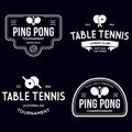 Printvector set of ping pong logos, emblems and design elements. table tennis logotype templates and badges