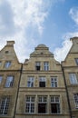 Prinzipalmarkt Arcade with Typical Gabled Houses in MÃÂ¼nster, Germany Royalty Free Stock Photo