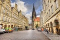 Prinzipalmarkt mainstreet of Munster, Germany Royalty Free Stock Photo