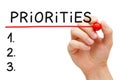Priorities List Royalty Free Stock Photo