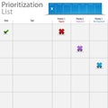 Prioritization List Chart Royalty Free Stock Photo