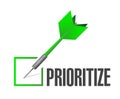 prioritize check dart illustration design Royalty Free Stock Photo