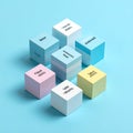 Prioritizing Workflow with Task Cubes Royalty Free Stock Photo