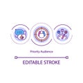 Priority audience concept icon