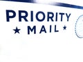 Priority Express Mail Lable for Mailing Fast Letters and Documents