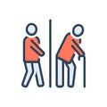 Color illustration icon for Priority, seniority and lead