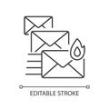 Priority mail linear icon Royalty Free Stock Photo