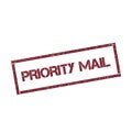 Priority mail rectangular stamp.