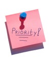 Priority note Royalty Free Stock Photo