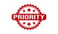 Priority Rubber Grunge Stamp Seal Vector Illustration