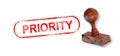 PRIORITY Rubber Stamp Royalty Free Stock Photo