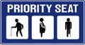 priority seat sign Royalty Free Stock Photo