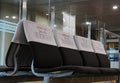 Priority seat for monk, graybeard, disabled, pregnant women and Families with children. Royalty Free Stock Photo