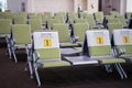 Priority seat in passenger terminal airport Royalty Free Stock Photo