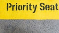Priority Seat Sign Royalty Free Stock Photo