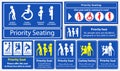 Priority seat sticker. using in public transportation, like bus, train, mass rapid transit and other