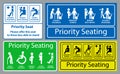 Priority seat sticker. using in public transportation, like bus, train, mass rapid transit and other