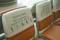 Priority Seating in airport Royalty Free Stock Photo