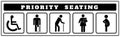priority seating icons for Sticker