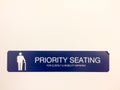 Priority seating sign