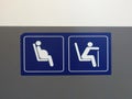 Priority seats sign for the disabled, elderly, pregnant women