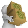 Priority Stamp On Boxes Shows Rush And Urgent Services Royalty Free Stock Photo