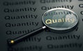 Priority to Quality Over Quantity Royalty Free Stock Photo
