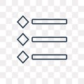 Priority vector icon isolated on transparent background, linear