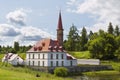 Priory Palace on a summer day on the shore of the Black lake, Gatchina