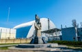 Production facilities of the Chernobyl nuclear power plant, Ukraine. Fourth emergency power unit and exclusion zone