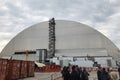 Protective sarcophagus at the 4th power unit of the Chernobyl nu