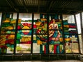 The stained glass windows of the abandoned cafe in Pripyat