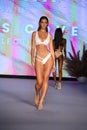 Priscilla Ricart walks the runway as Oh Polly Launch New Swimwear Brand Neena Swim