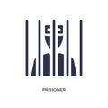 prisioner icon on white background. Simple element illustration from law and justice concept
