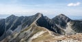 Prislop, Banikova and Pachola from Hruba kopa peak in Western Tatras mountains in Slovakia Royalty Free Stock Photo