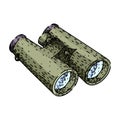 prism binoculars sketch hand drawn vector Royalty Free Stock Photo
