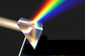 Prism on black Royalty Free Stock Photo