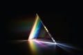 A prism dividing a lightbeam into the spectral colors created with generative AI technology Royalty Free Stock Photo